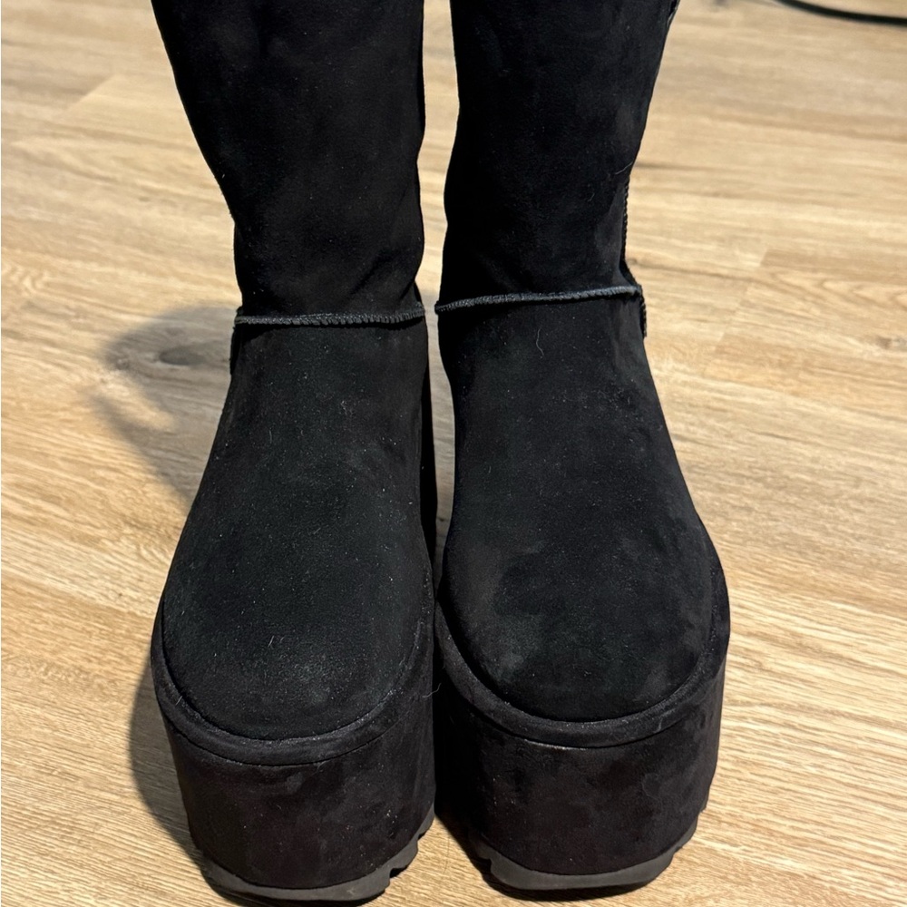 Elegant Black Platform Women's Shoes